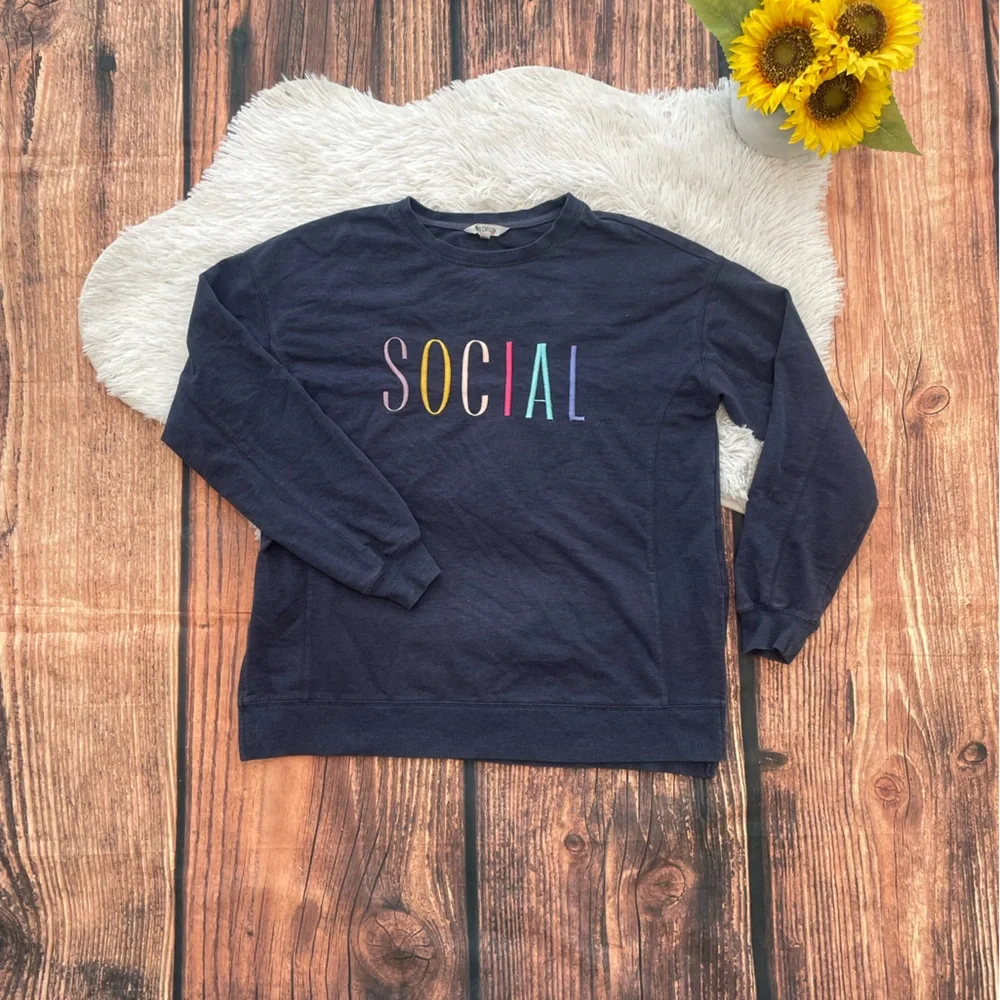 Wildfox SOCIAL Crew Neck Sweatshirt